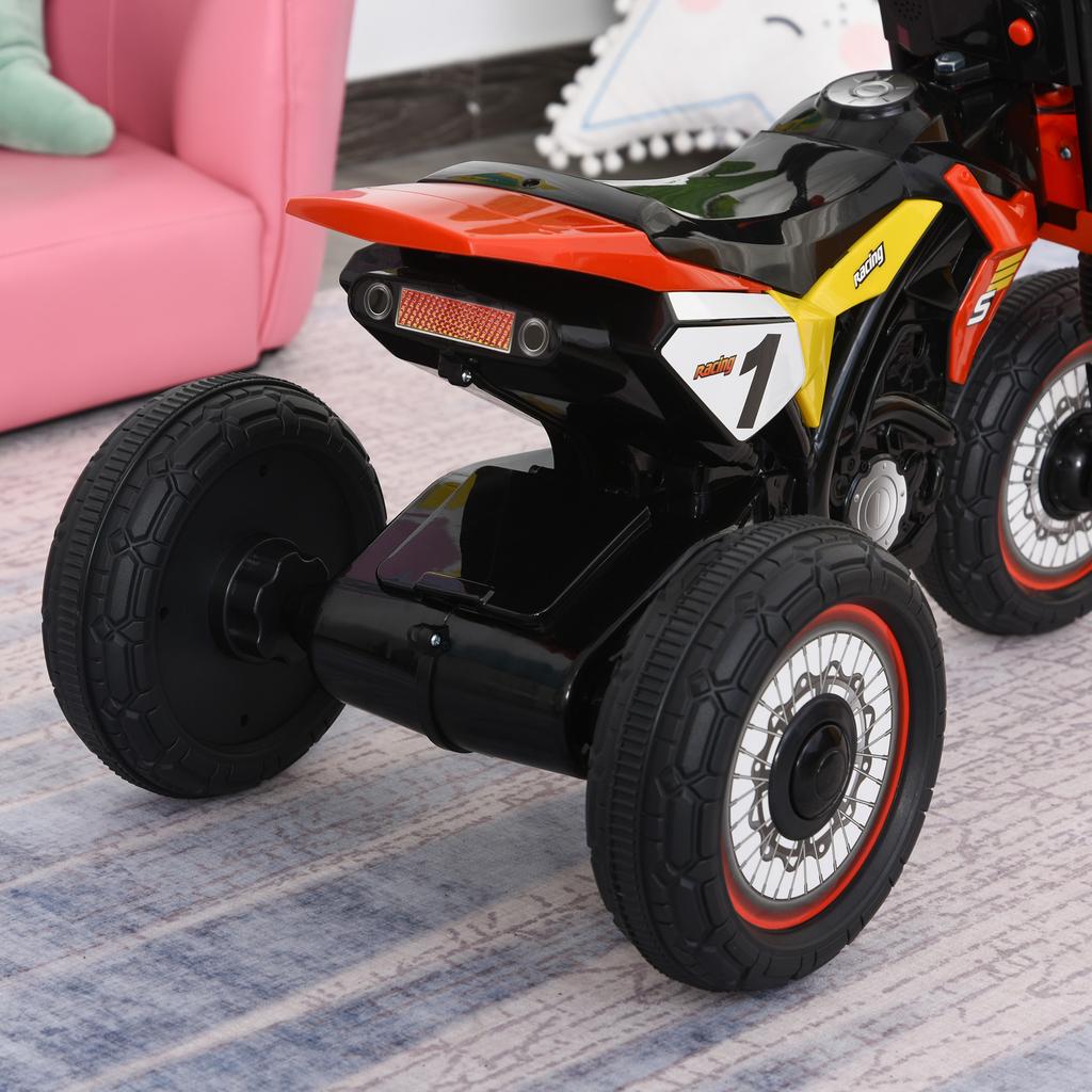 Kids Trike, Toddler Pedal Motorcycle, Kids Ride On Tricycle Early Learning W/ Music Lights Handlebar Stickers Exercise Boys Girls Gift for 18 - 36