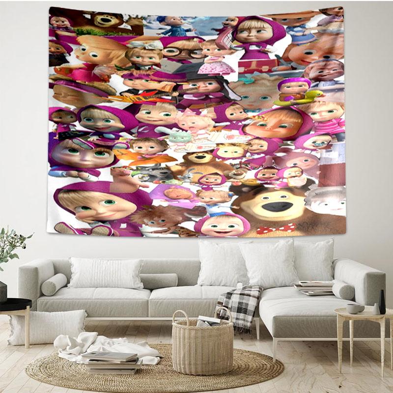 Cartoon Animation Print Tapestry - Portable Wall Decor Cloth, for Home, Dorm, Travel, Bedroom, Living Room - Ideal Birthday Housewarming Gift