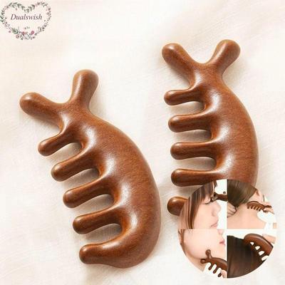 Comb Ladies' Comb Meridian Comb Massage Comb Round Tooth Comb Multifunctional Sandalwood Comb Portable Round Head Comb Five Tooth Massage Comb