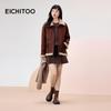 EICHITOO Women's Winter Faux Lamb Wool Lapel Jacket