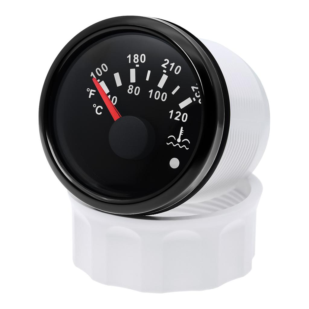 40~120℃ 100~250℉ Water Temperature Gauge with Alarm 2" 52mm Water Temp Meter Red Backlight for Auto Car Boat Yacht 12V24V custom