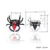 BLINGBAY Damen Vintage Gothic Spinnenring Schwarzer Edelstein Statement Verstellbarer Finger Schmuck für Halloween Party