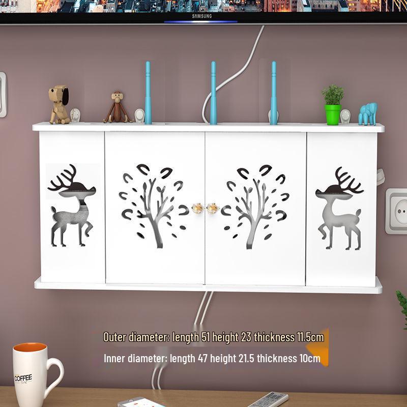 Bohrfreies wandmontiertes Regal für TV-Box & Router-Speicher