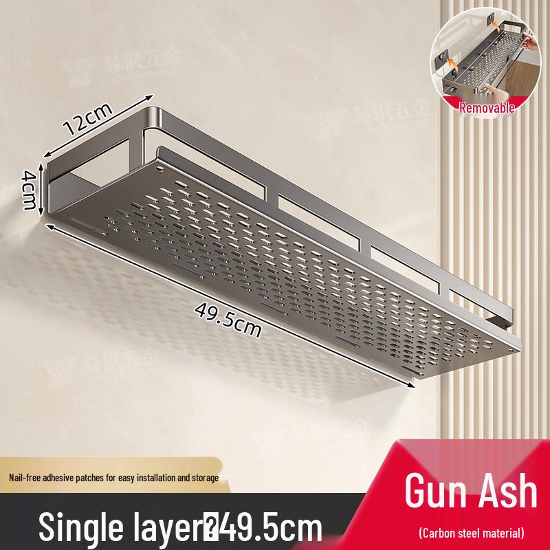 Deliksiz Duvara Monte Banyo Lavabo ve Tuvalet Saklama Rafı