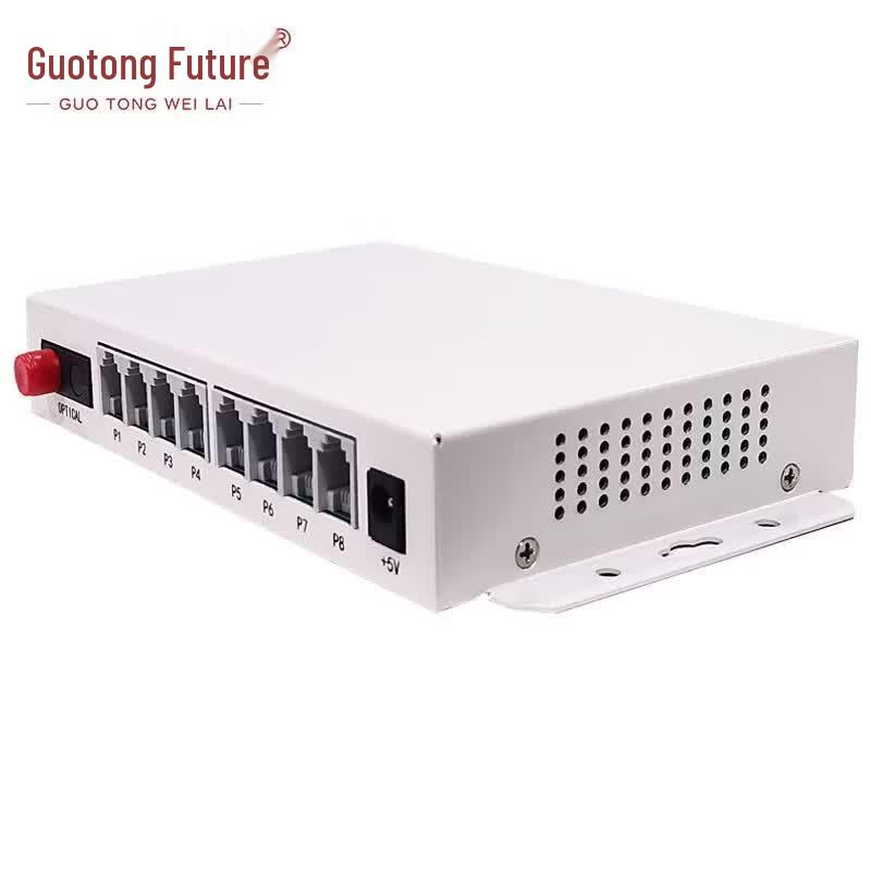 Guotong Future GT PCM1A-4ETH 1-Ch Phone 4-Port Ethernet Fiber Optic Multiplexer