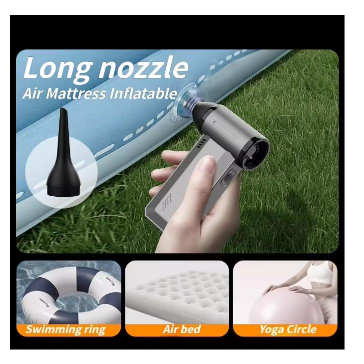 2025 Portable High-Speed Turbo Fan with Rechargeable Air Blower - Mini Handheld for Car Vacuum, Inflation & Outdoor Emergency Use