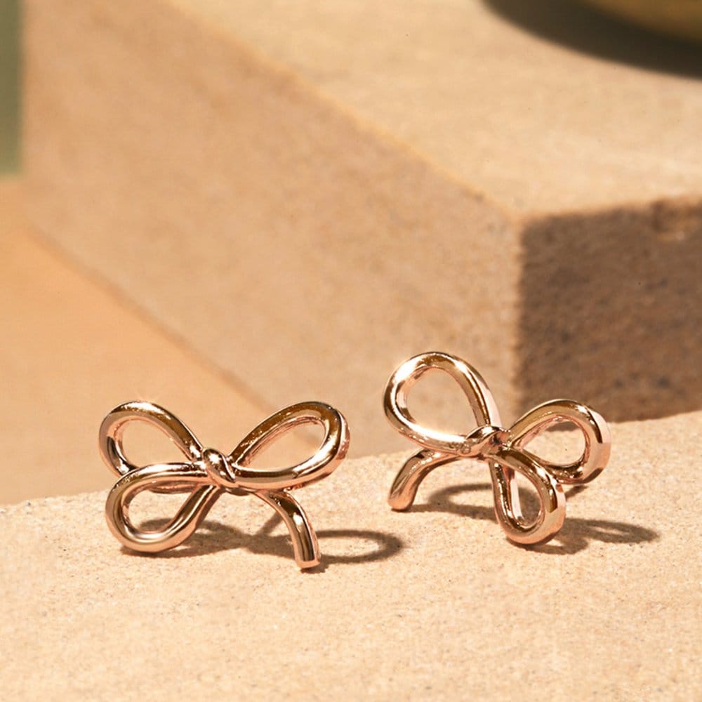 14K G.F. Artifran Ribbon Earrings Ea3121