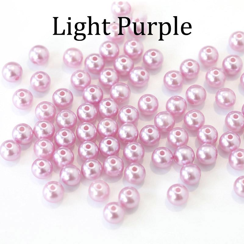 4 6 8 10 12MM With Hole ABS Imitation Simulated-pearl Loose Pearls Beads For Jewelry Findings Making DIY Accessories