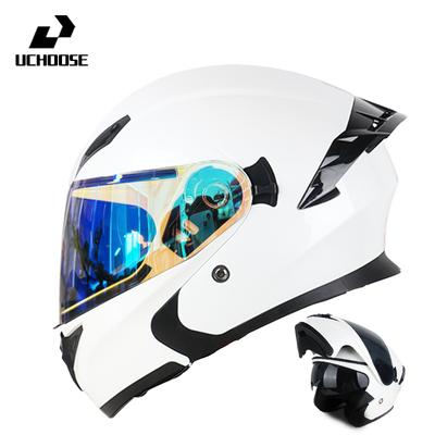 Uchoose DOT Modular Helmet Full Face Helmets Crash Motorbike Protective Gear Unisex Flip Up Helmet Motorcycle Double Sun Visor