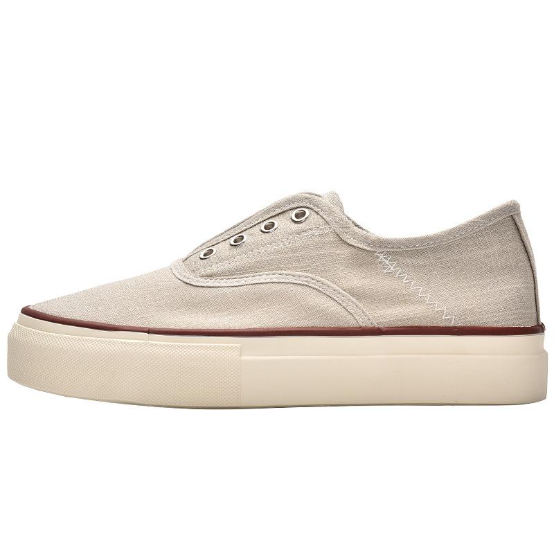 Summer new breathable canvas shoes one-pedal lazy casual board shoes 1723