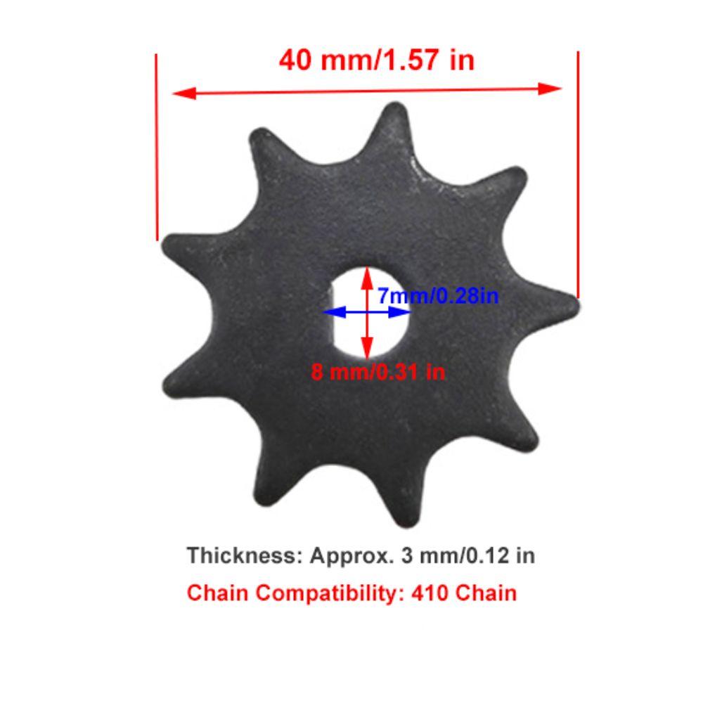 5PCS 8mm Bore Motor Sprocket 9T Chain Sprocket for MY1016 MY6812 High Speed Motor Electric Scooter