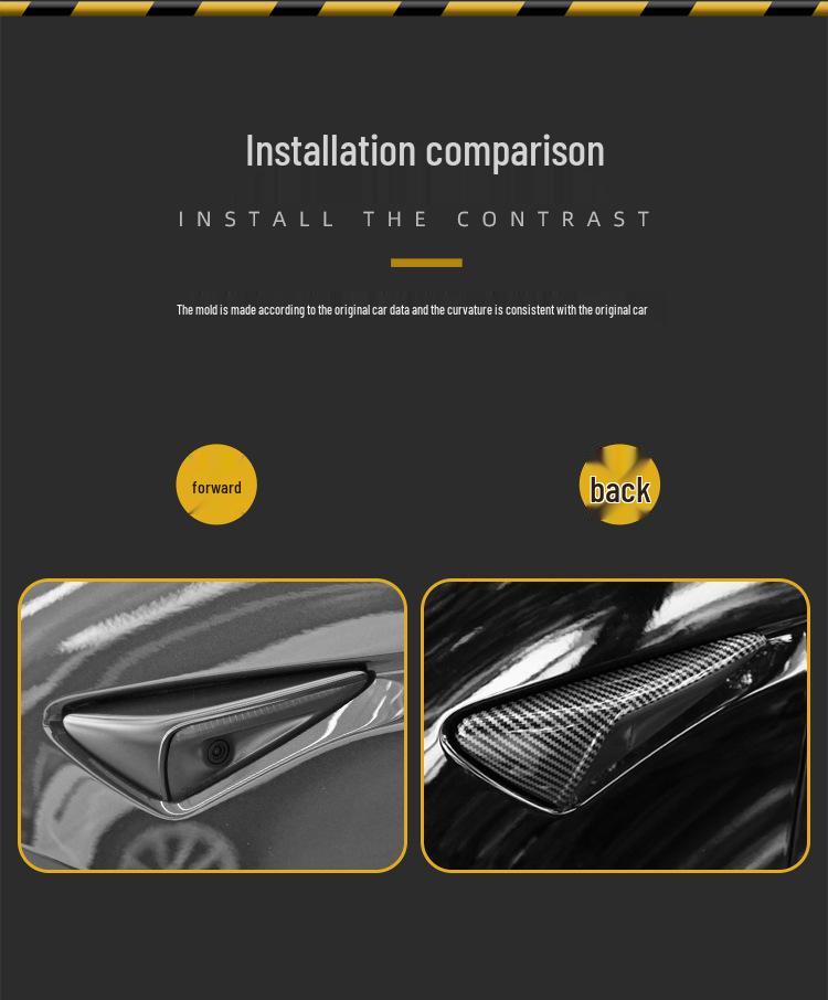 Tesla Model 3/Y 6-Seat Fender Side Camera Protective Cover Sticker Add-On