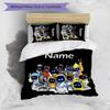 3pcs Custom Name Astro Bot Bedding Set Duvet Cover Closure Includes 1 Duvet Cover & 2 Pillowcases for All Seasons Bedroom Decor