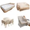 Transparent Disposable Bed Dust Cover Waterproof Thick Plastic Furniture Protection Easy Application Elastic Edges·