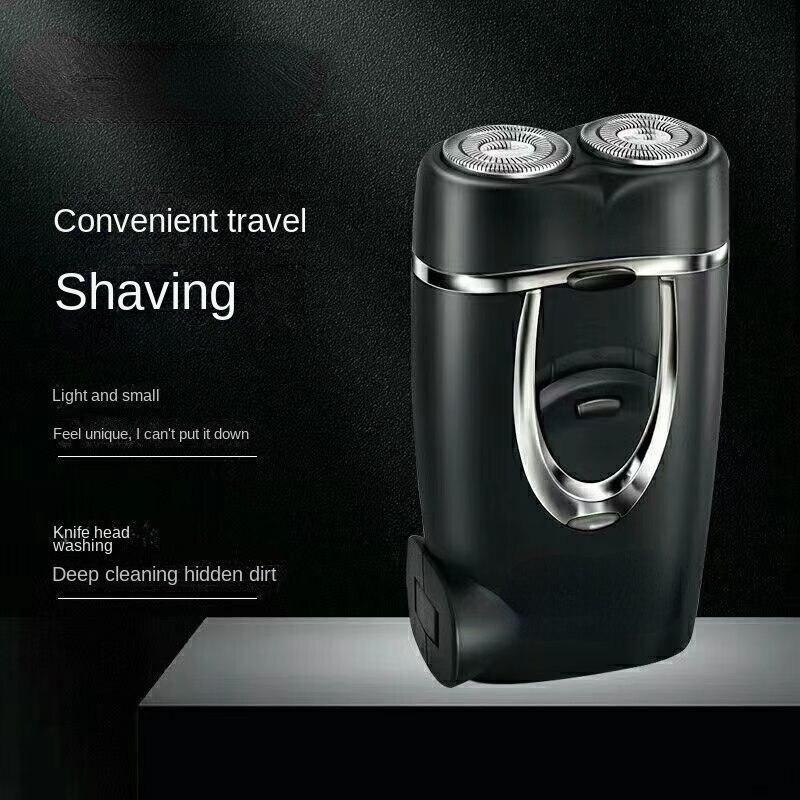 Electric Razor, Charging Bearded Knife, Portable Beard Knife, Double Knife Head Can Be Washed with Water.