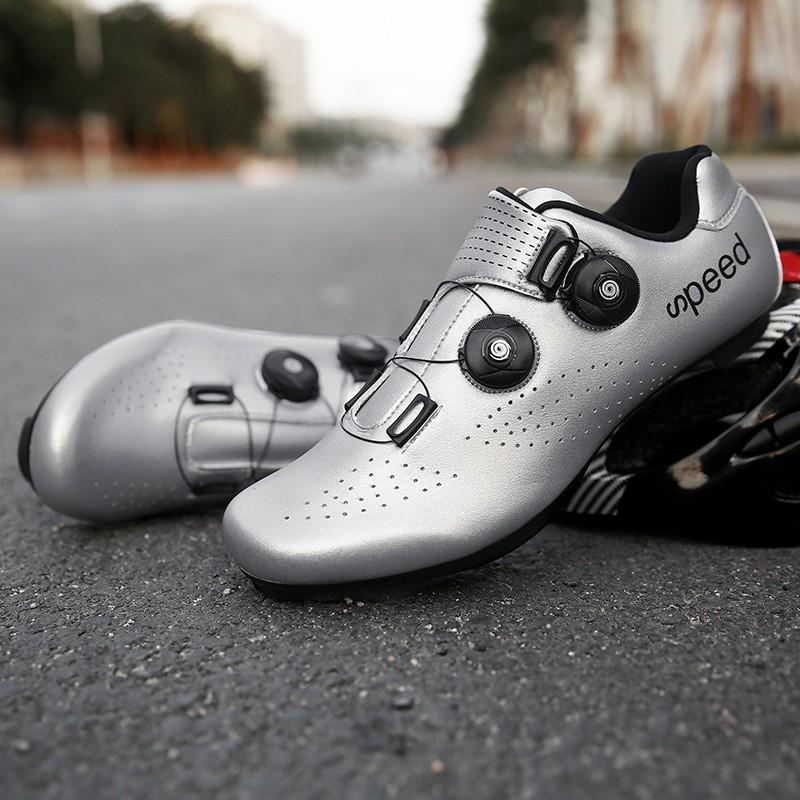 Zapatillas de Ciclismo Unisex con Sistema de Calas SPD/Click-in Dial Giratorio de Corte Bajo Transpirables Ligeras Montaña Carretera