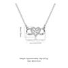 925 Sterling Silver Personality Creative Bond Love Zircon Necklace Birthday Party Anniversary Gift