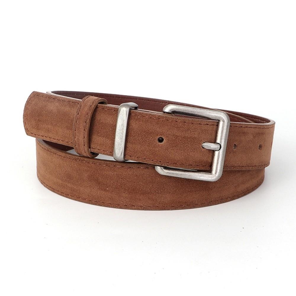 Alloy Buckle Suede Belt Faux Suede Decorative Belt Fashion Ladies Belt  Casual Outfit