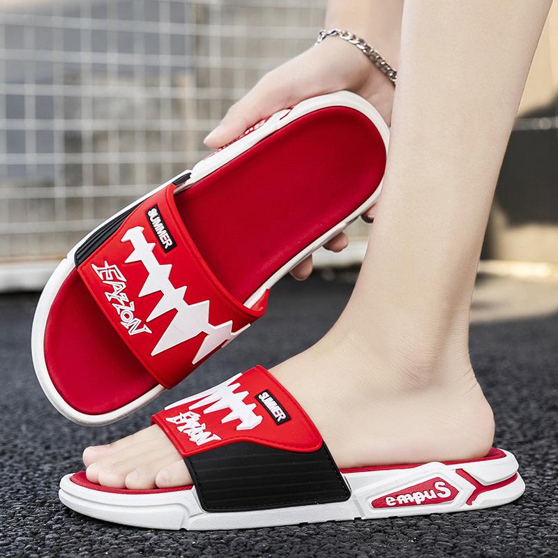 Slippers men's summer new fashion outer wear beach shoes soft sole outdoor personality couple cool slippers women