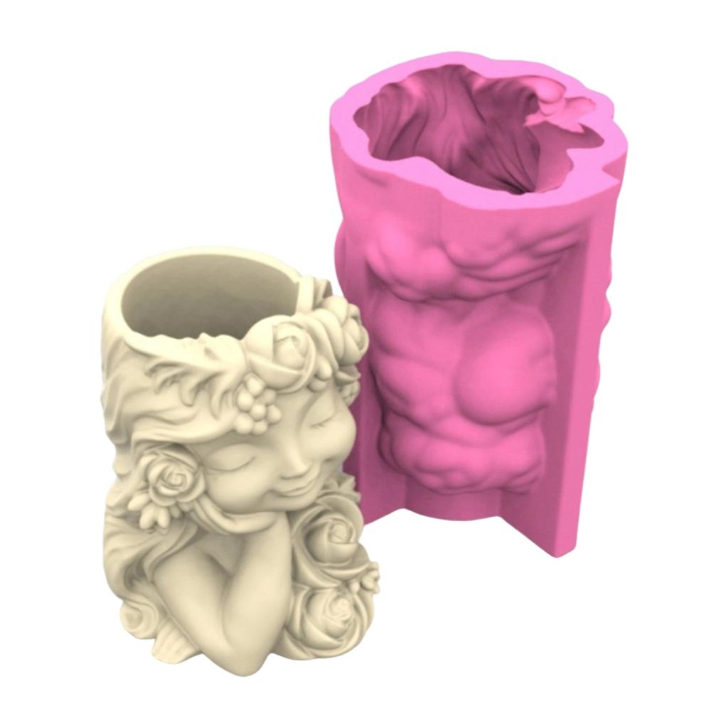 Elegant Planter Silicone Mold For DIY Crafts Resin Cement Gardening Decoration Creative Handmade Flowerpot Design
