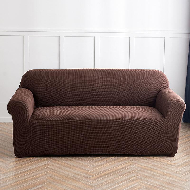 Thick Corn Velvet Solid Sofa Cover Anti Slip Elastic Sofa Protector For Living Room Stretch Anti-Wear Dust Cover For All Seasons