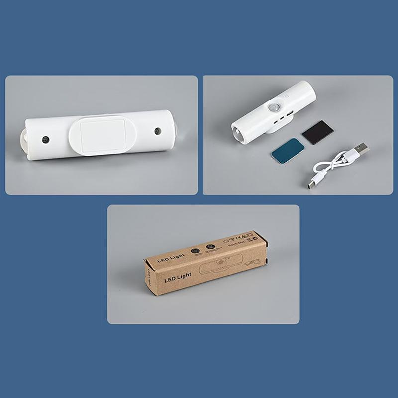 Double Cat Eye Intelligent Human Sensing Wall Light Magnetic Usb Charging Self Adhesive Home Night Light