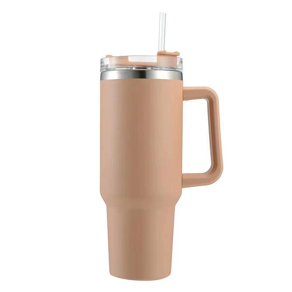 40oz 1200ML High Quality Insulated Tumbler with Handle Straw Double Wall Thermal Iced Travel Cup Coffee Cup Perfect Gift