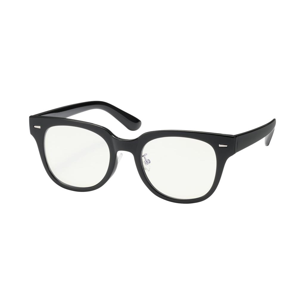 MUJI Blue Light Blocking Wellington-Style Sunglasses, Unisex, Adult, DFD20A5S, Black