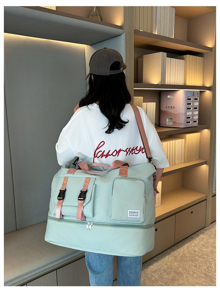 Sports Tote Gym Bag Travel Duffel Handbags for Men Women Shoulder Weekender Overnight Bag Dry Wet Yoga Workout Carryon Bags Pack