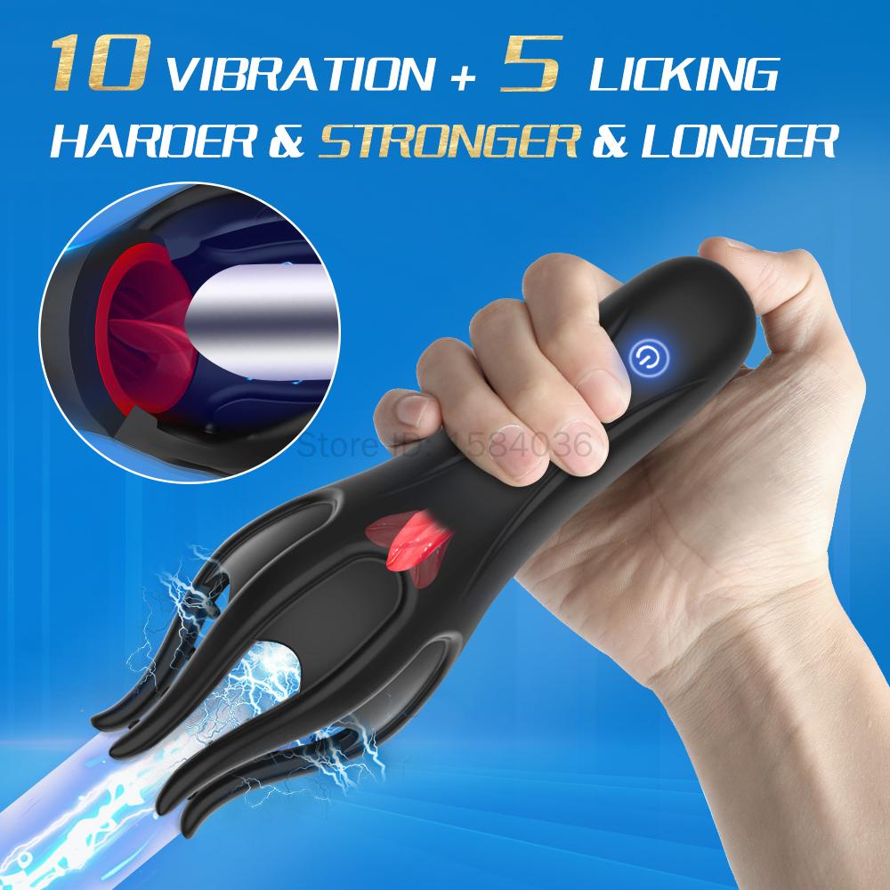 Powerful Vibrating Penis Cage Glans Trainer G Spot Masturbator Cock Endurance Massage Vibrator Erotic Sex Toys for Men Adult 18+