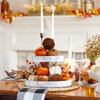 M-Modern-Artificial Pumpkins Decor,3 Colors Faux Flocked For Party Wedding Halloween Thanksgiving Table Decoration
