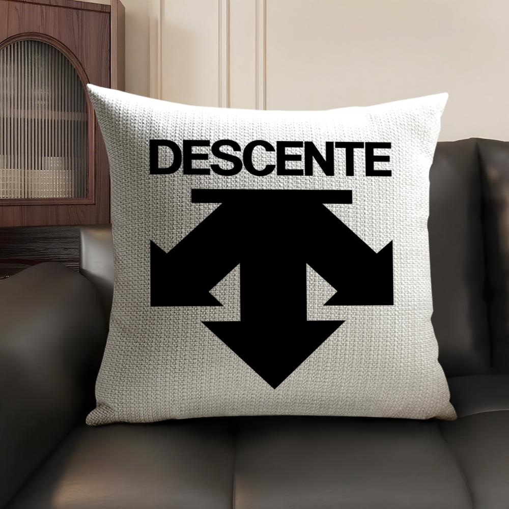 

Classic Design DDescente Cushion Cover Natural Linen Organic Fabric DoubleSided Printing Sofa Home Decor Breathable 30x30cm