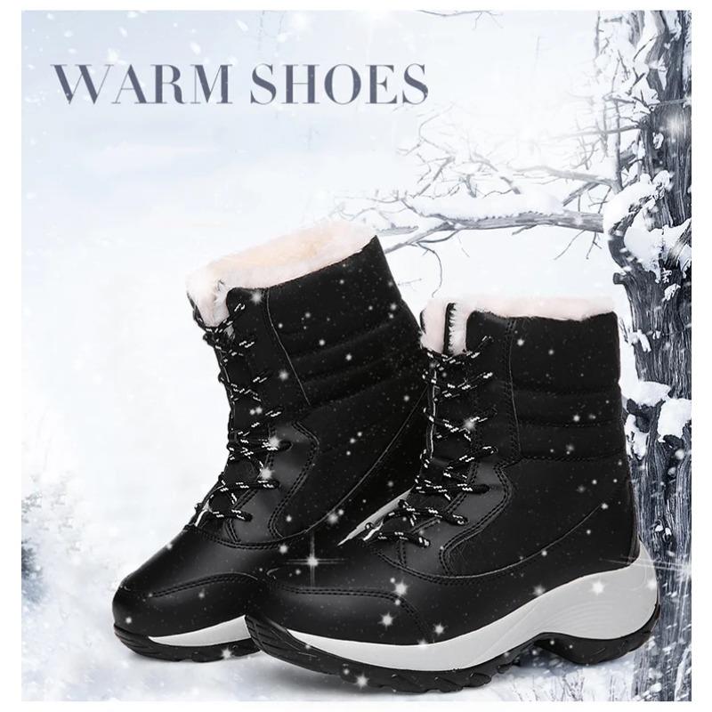 Snow Boots Women New Ladies Shoes Platform Shoes Woman Flat Keep Warm Boots Ladies Casual Plush Botas Mujer Winter Shoes Women