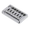 6-saitige E-Gitarren-Steg-Kit, Messing, durch den Korpus, ohne Tremolo, Gitarrenbrücke mit Schraubenschlüssel für St