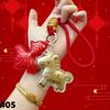 Year of the Horse Gold Keychain with Certificate: Money-Attracting Bag, Phone Pendant, and Lanyard