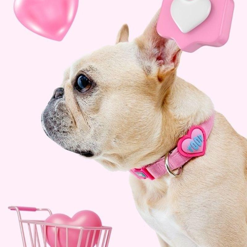 TOOF HEART LOGO Halsband - PINK