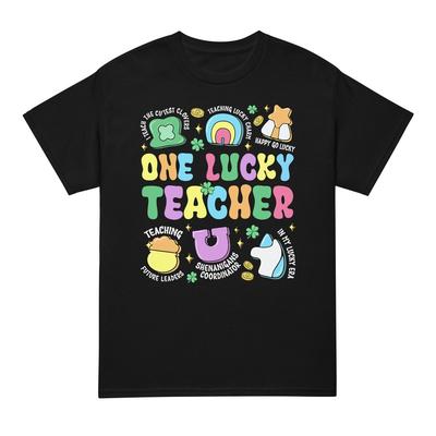 Groovy Ein Glücklicher Lehrer Glücksbringer St. Patrick's Day Damen T-Shirt