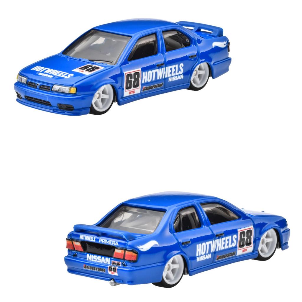 Hot Wheels Premium Nissan R390 Nissan Primera Vehicle Model Ages HRR74 2-Pack GT1/ '94 Car, 3+, Blue/Black,