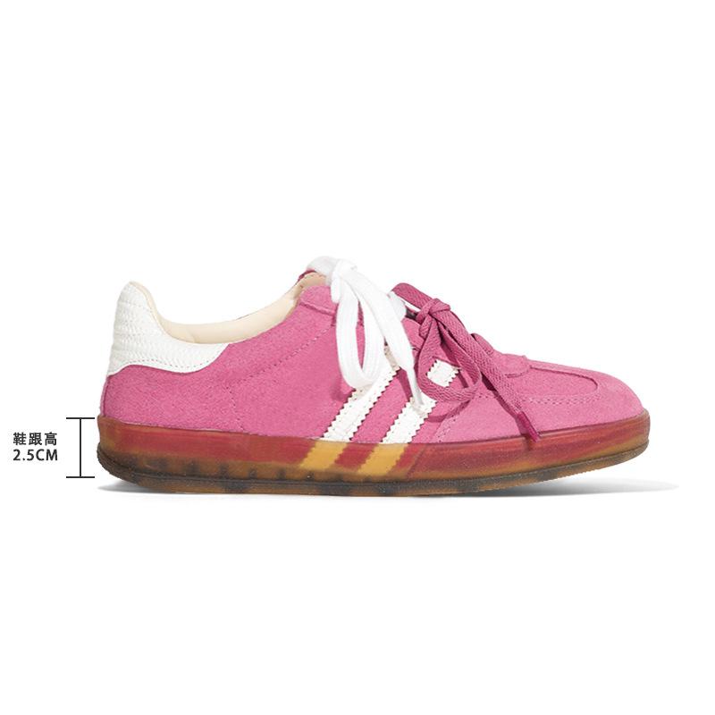 Strawberry Bear New Pink Casual Shoes Versatile Little White Shoes Inner Height Increase Retro Shoes Women's Shoes