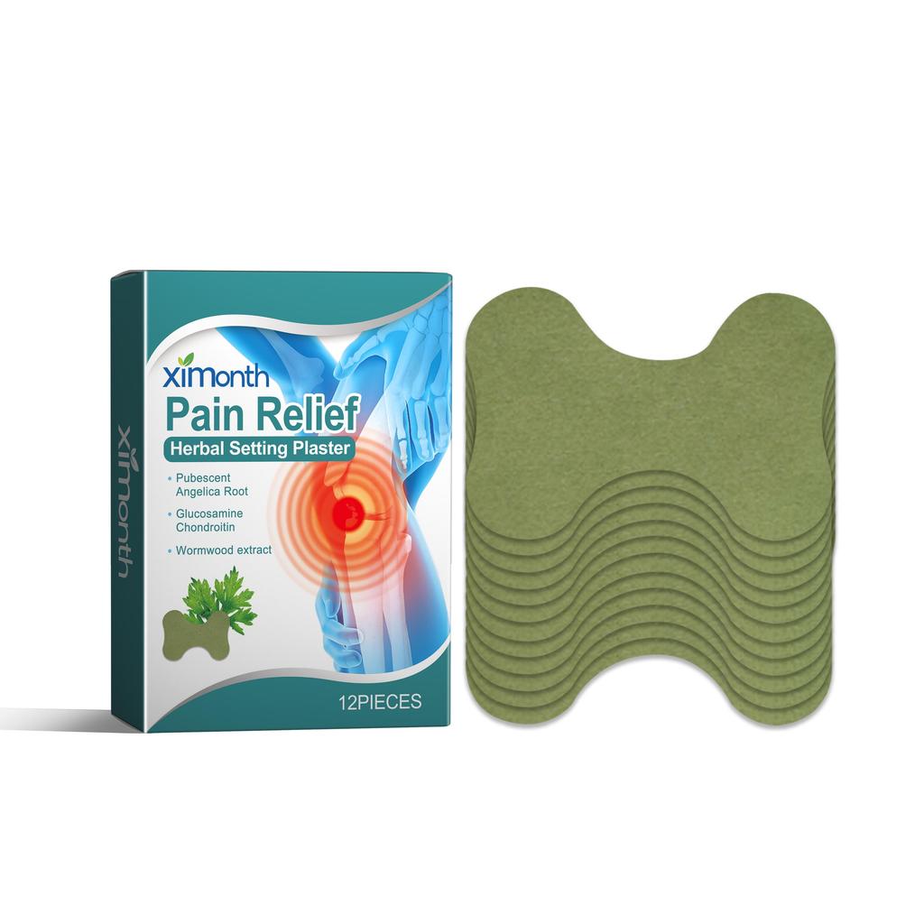 12pcs Ximonth Wormwood Knee Patch Relieve Legs Knee Joints Tendon Pain Body Discomfort Care Patch