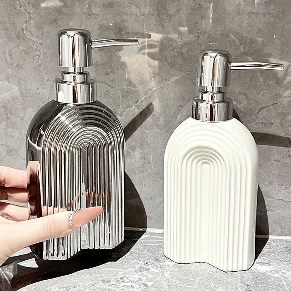 Press Type Arched Shaped Soap Dispenser Refillable Liquid Lotion Storage Bottles  Hotel