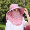 Women's Dust-proof UV Protection Sun Hat with Neck and Face Shield for Tea Picking and Farming