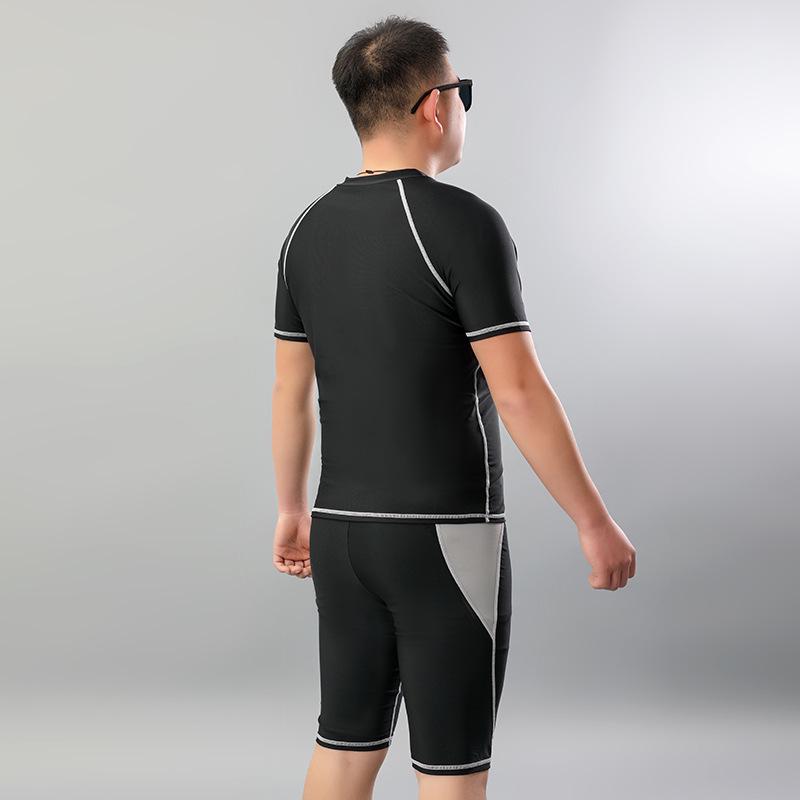 Men's Plus Size Swim Trunks Set with Sun Protection