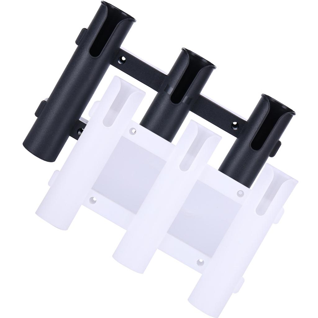 Wall Mounted Fishing Rod Holder Bracket 3 Rods Tube Plastic Boat Fishing Rod Racks