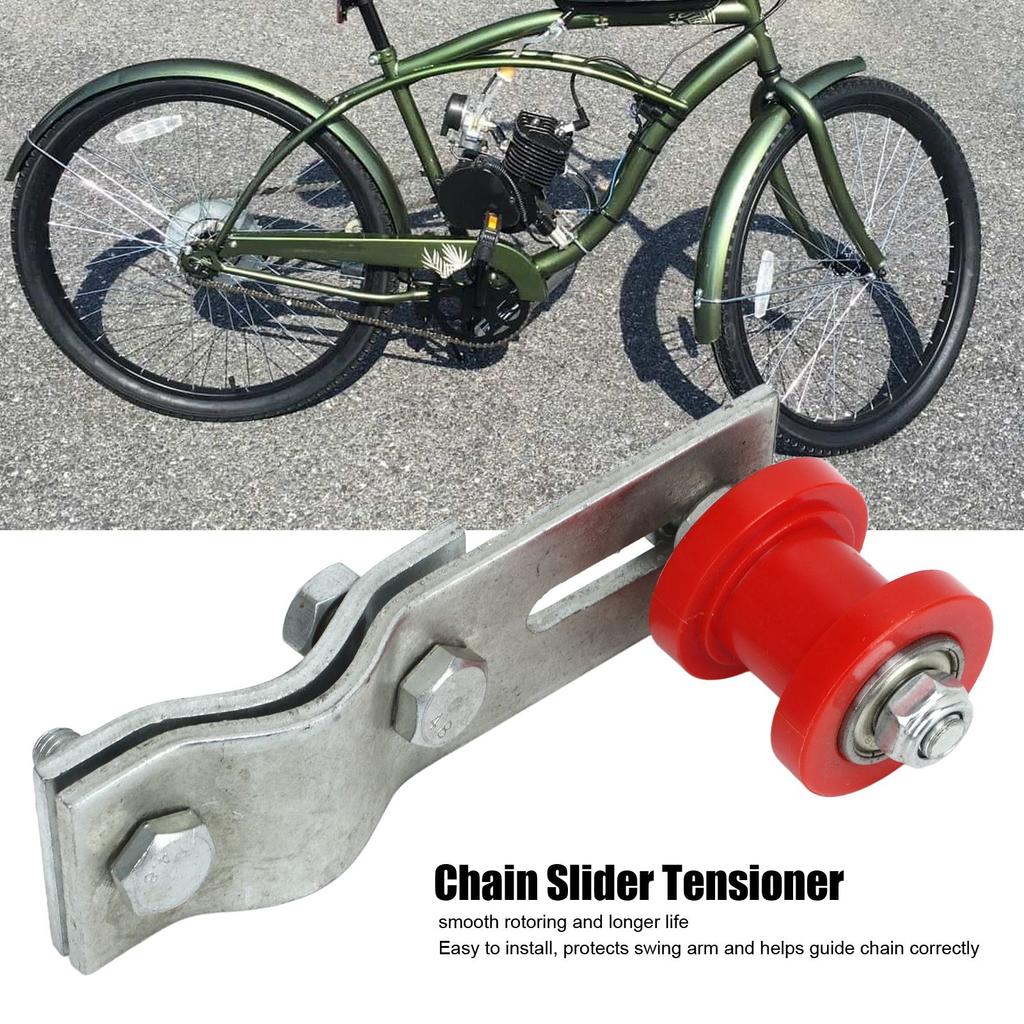 Chain Tensioner Roller Heavy Duty Slider Adjuster for 49  66  80  Bike Engine Motorized  