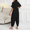 Women's Summer Short Sleeve Jumpsuit Casual Comfort Loose Jumpsuit