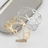 Women's Exaggerated Heart Cut-out Metal Bangle - European & American Street Style Arm Jewelry