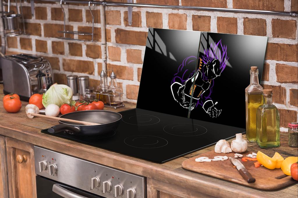 SZKLANA PŁYTA OCHRONNA NA KUCHENKĘ 85x52 ANIME