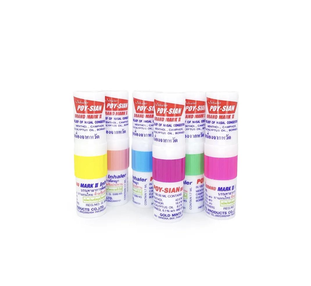 

Тайский мини-ингалятор-карандаш Poy-Sian 3 в 1 6 pcs