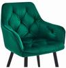 Jork Chair - Dark Green Velvet / Black Legs X 2